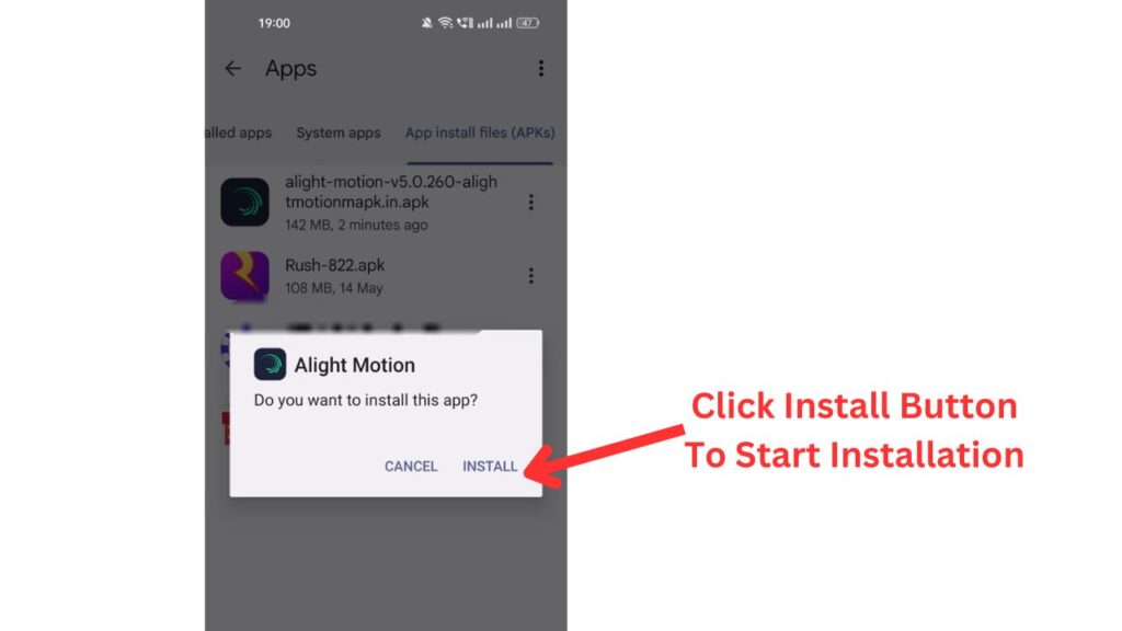 Click Install Button