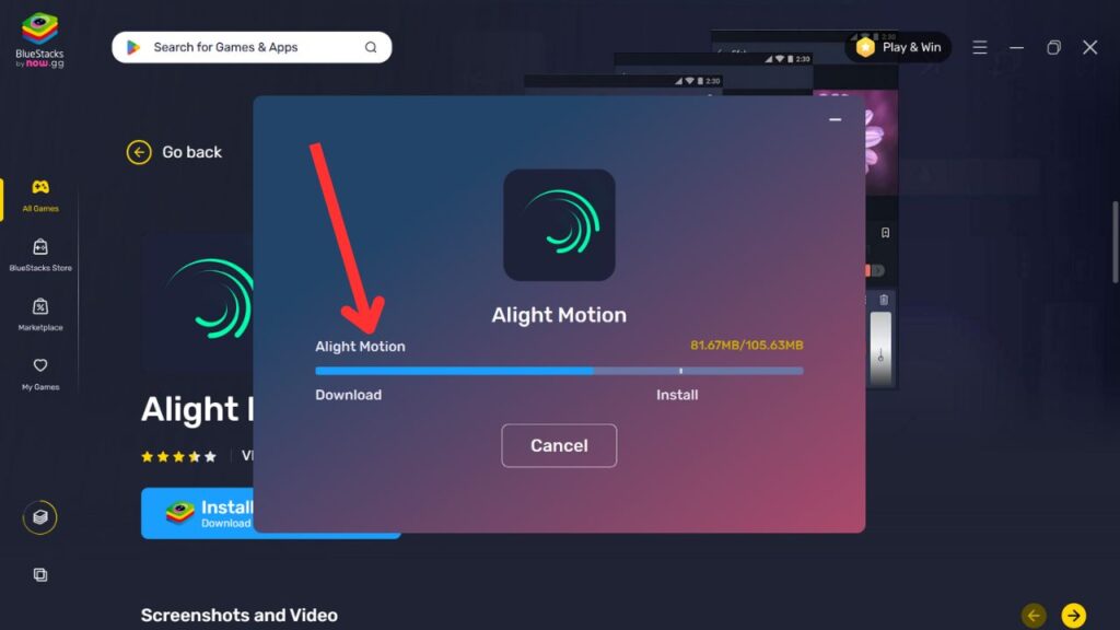 Installing Alight Motion on PC